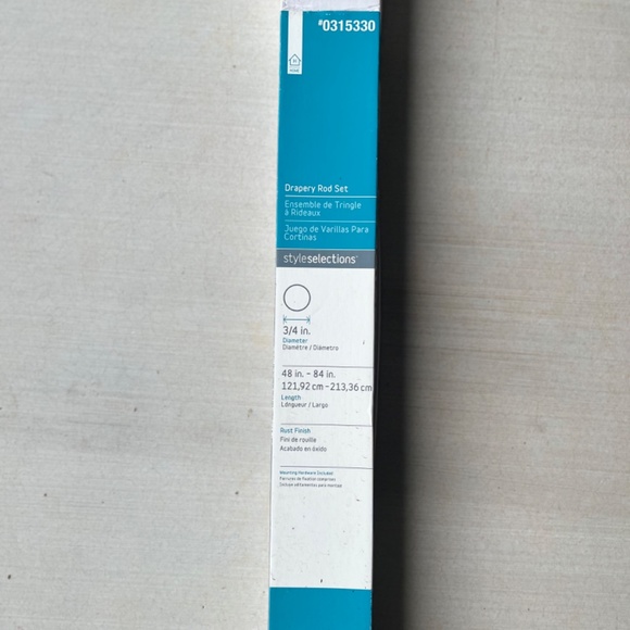 New Rust Finish Lonestar Drapery Rod - Picture 3 of 4